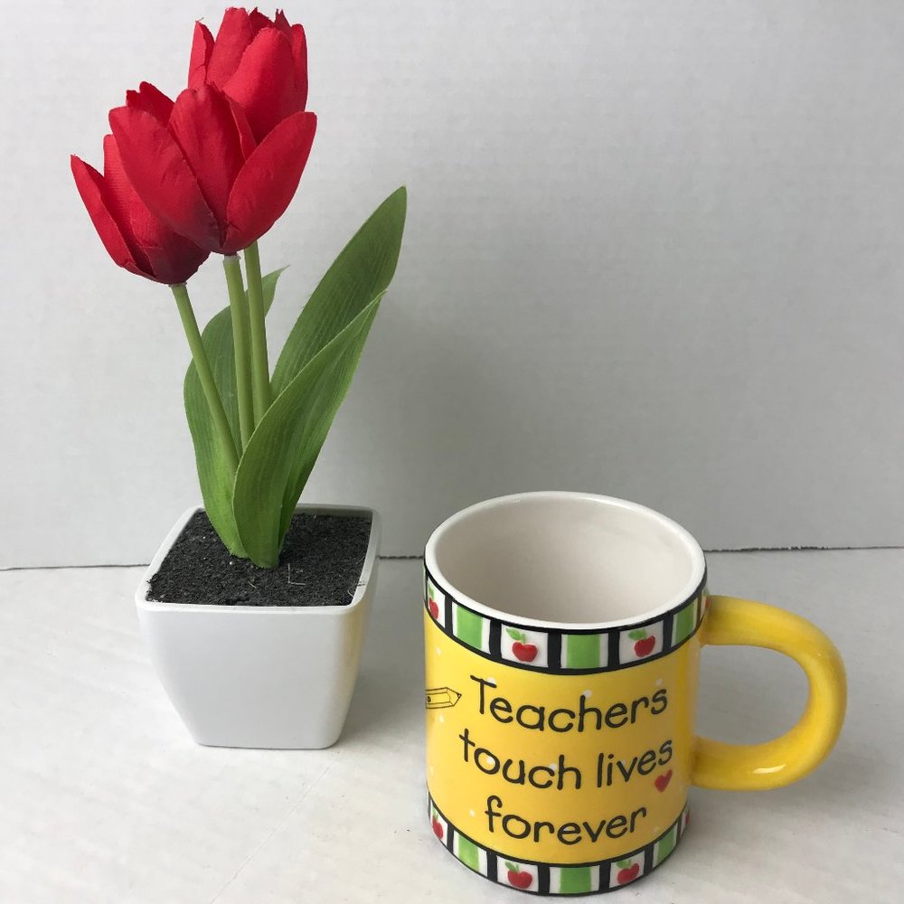 NWOT - Burton & Burton "Teachers Touch Lives Forever" Coffee Cup/Mug